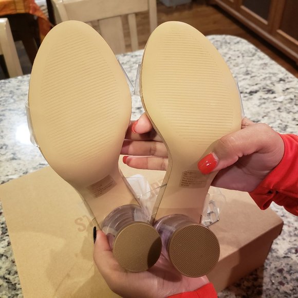 NEW Steve Madden Camille Clear Heel - Picture 5 of 5